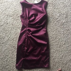 NWT Burgundy Satin cocktail Dress